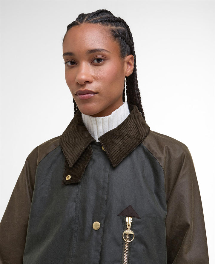Barbour Evette Wax Jacket  Fern/Beech/Ancient Tartan