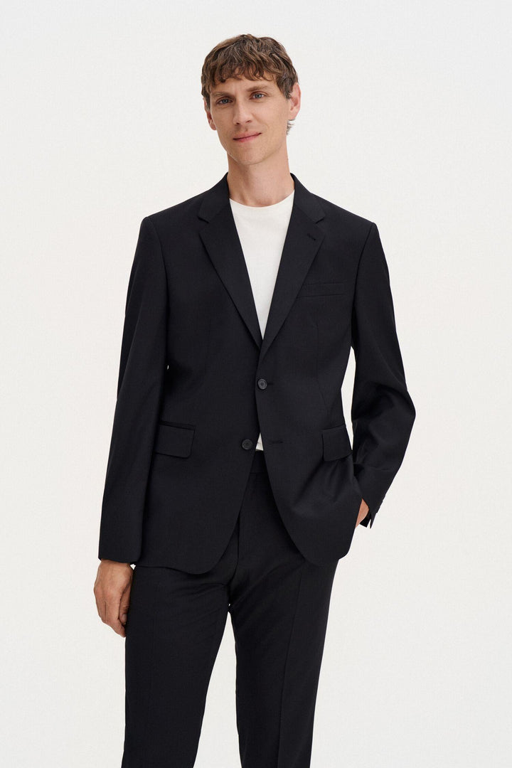 slim wool blazer  Black