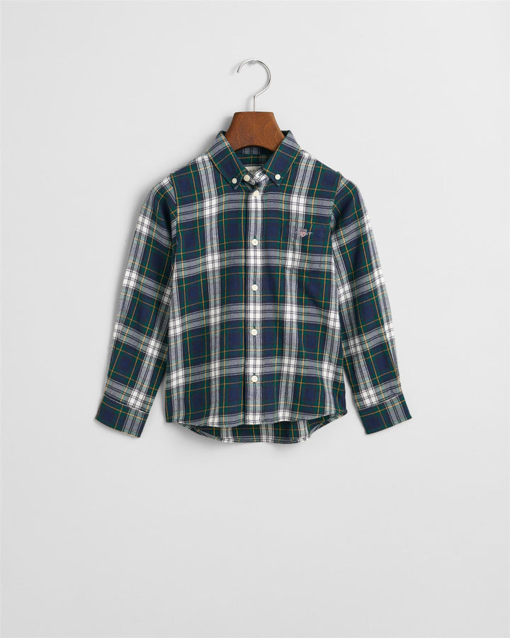 CHECKED FLANNEL BD SHIRT  Navy