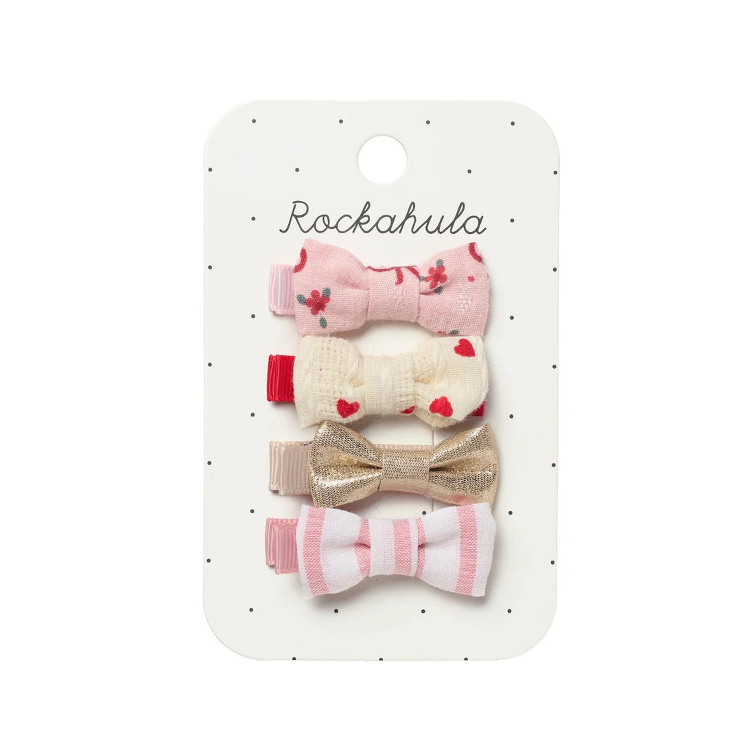 CUTSEY MINI BOW CLIP SET  Pink