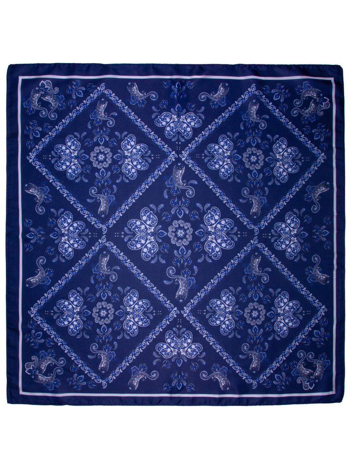 skjerf multi paisley  Navy
