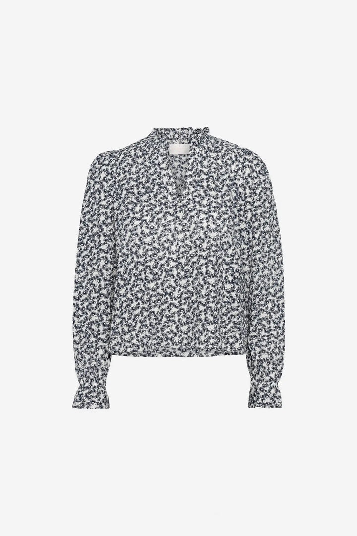 Jenny Blouse  Navy Rosehip Print