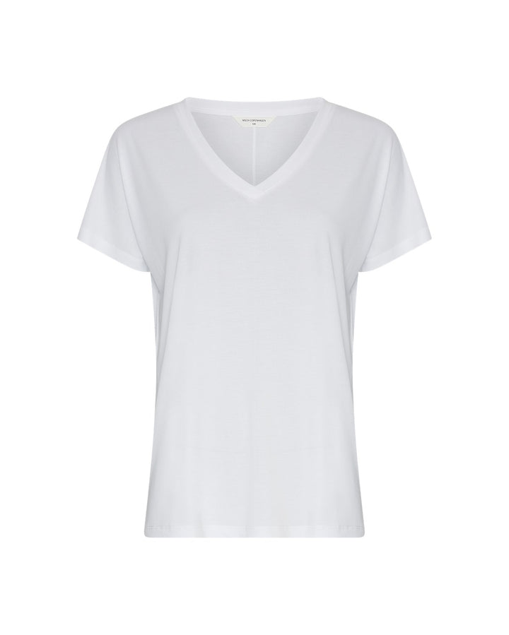 Mschfenya Modal V Neck Tee  White