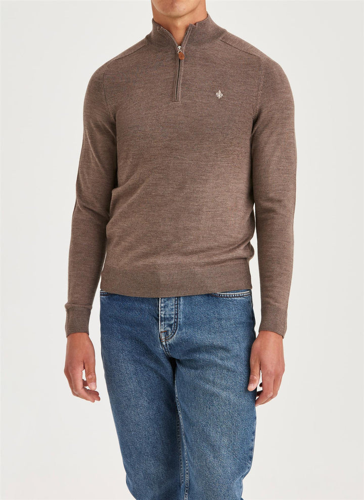 Merino John Zip  Brown