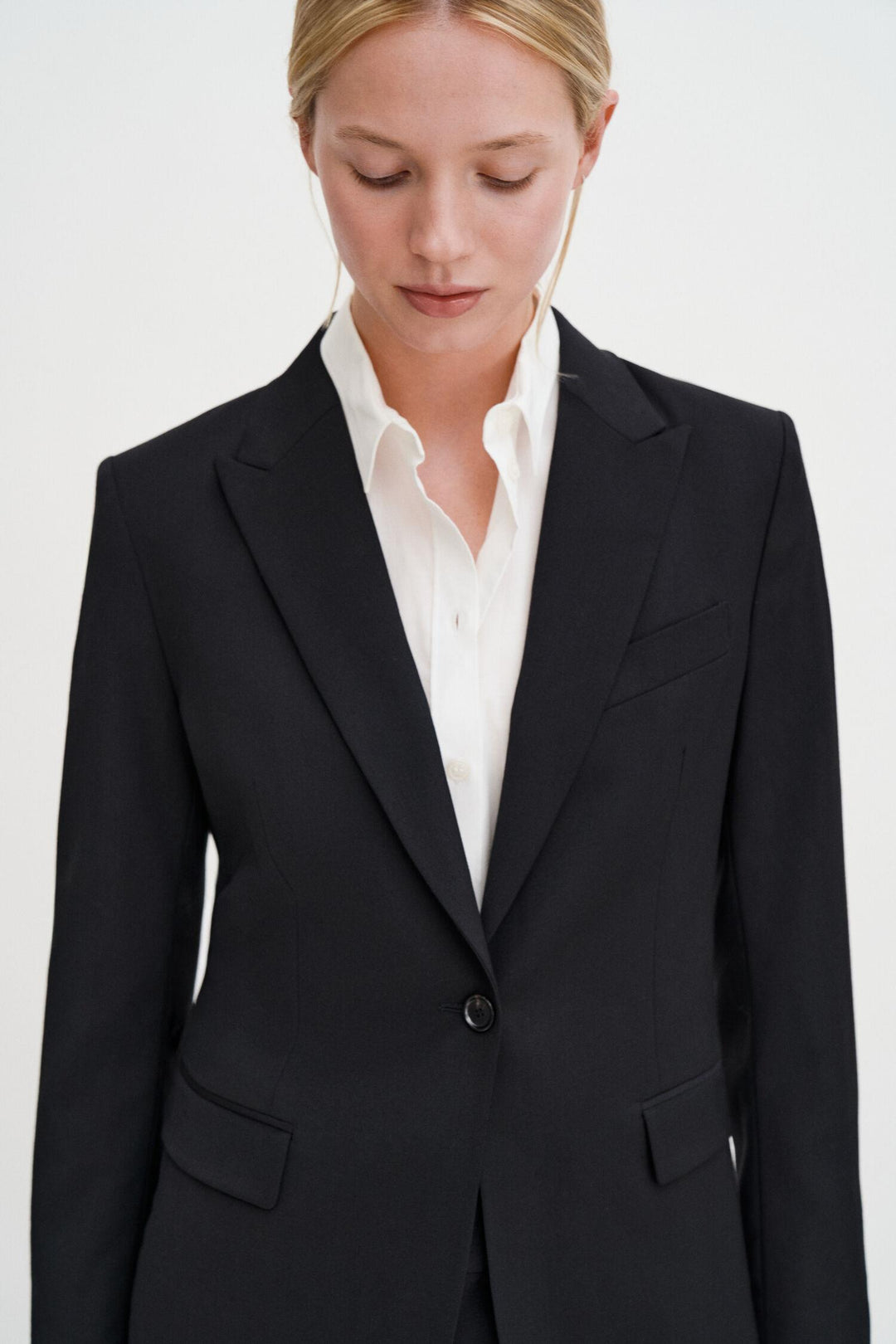 sasha cool wool blazer  Black