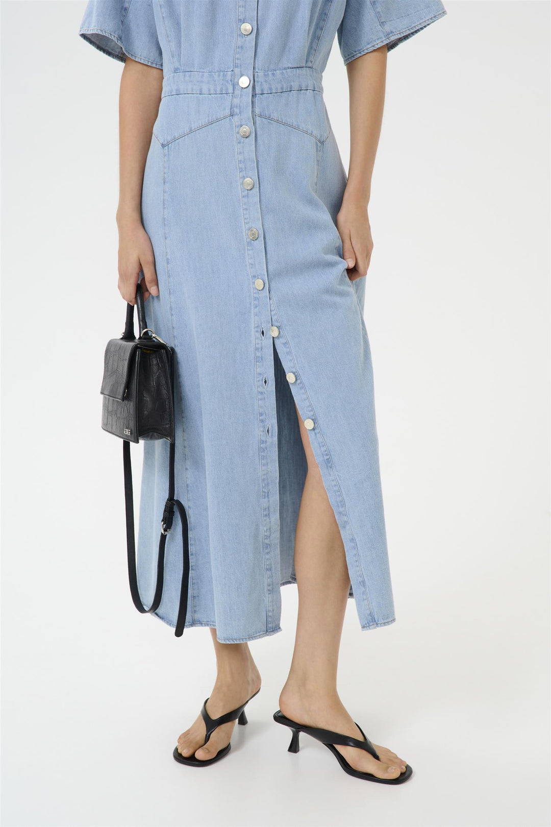 GZsauda SS long dress  Light Blue Washed
