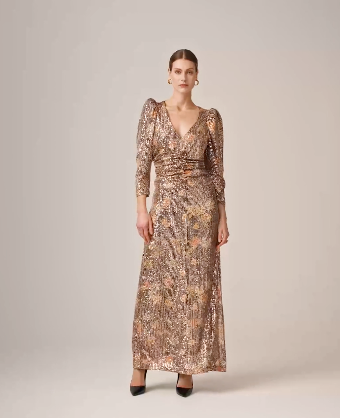 SEQUINS MAXI DRESS  Night Garden