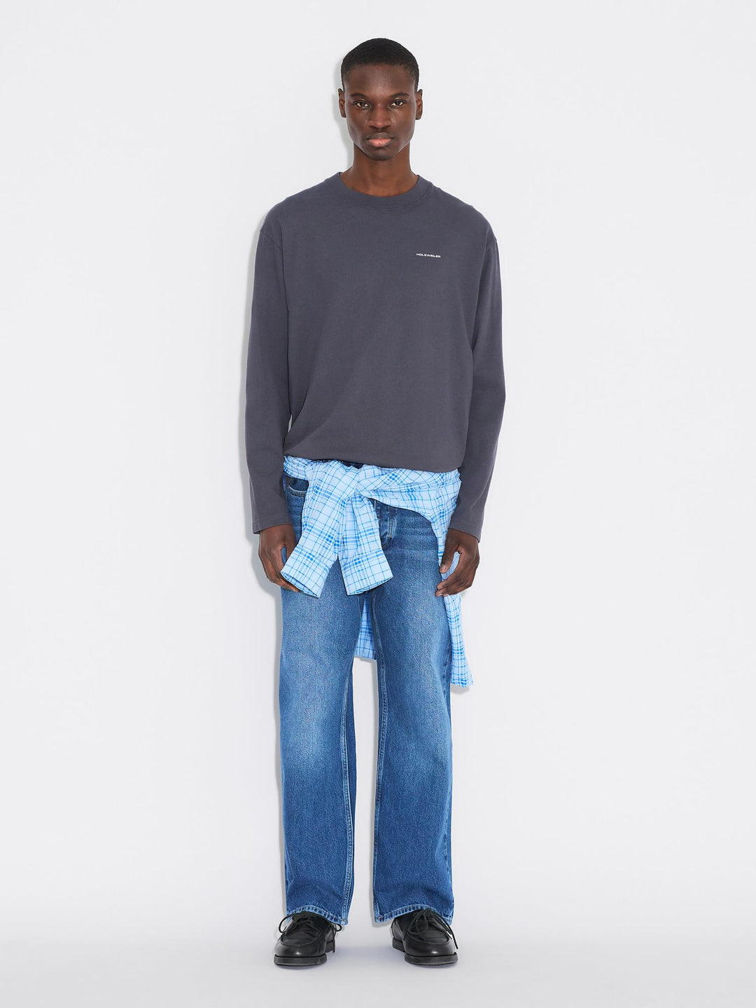 Ranger Gingham Ls  Dk. Grey