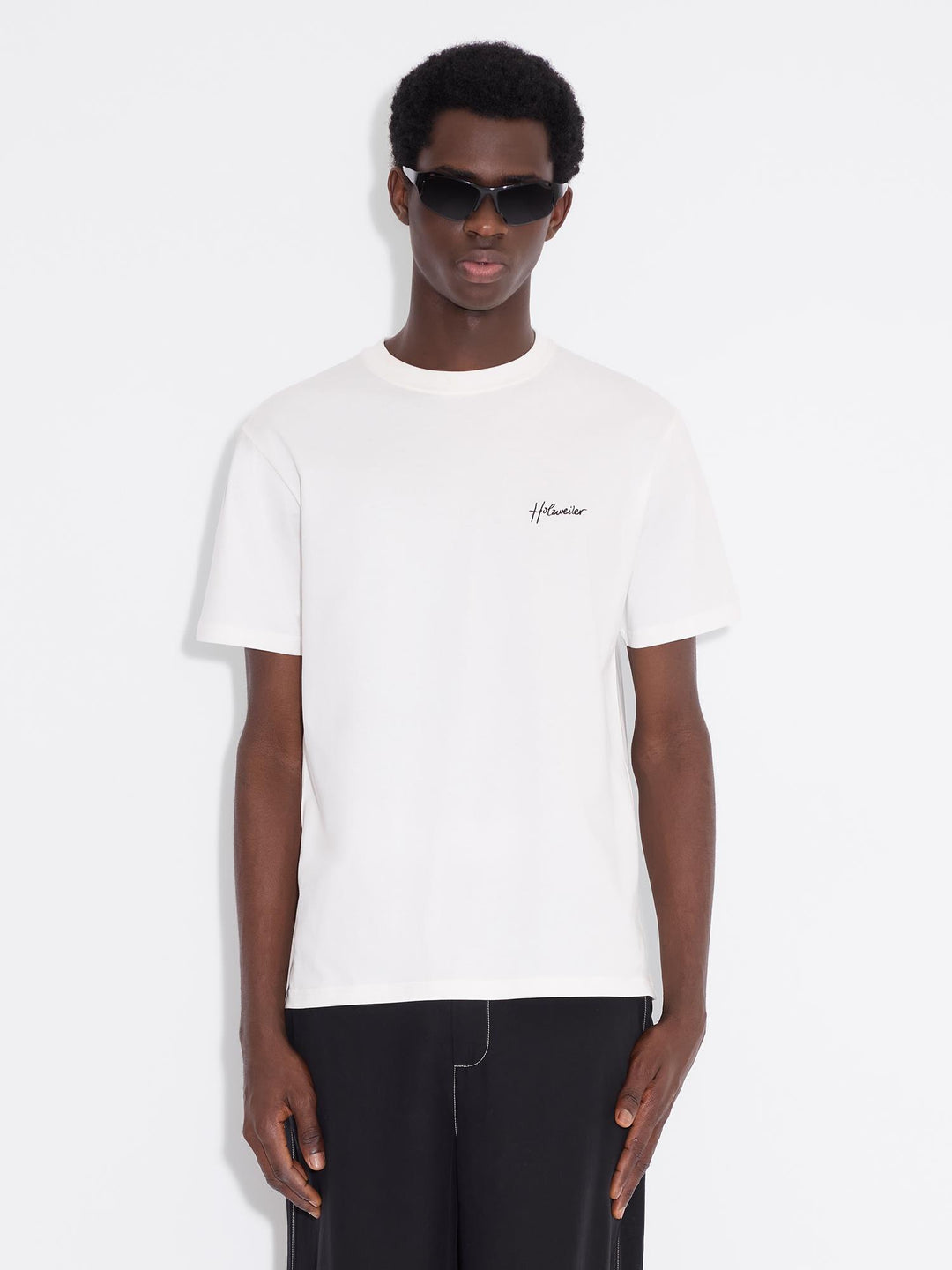 Tucker Embroidery Tee  Black