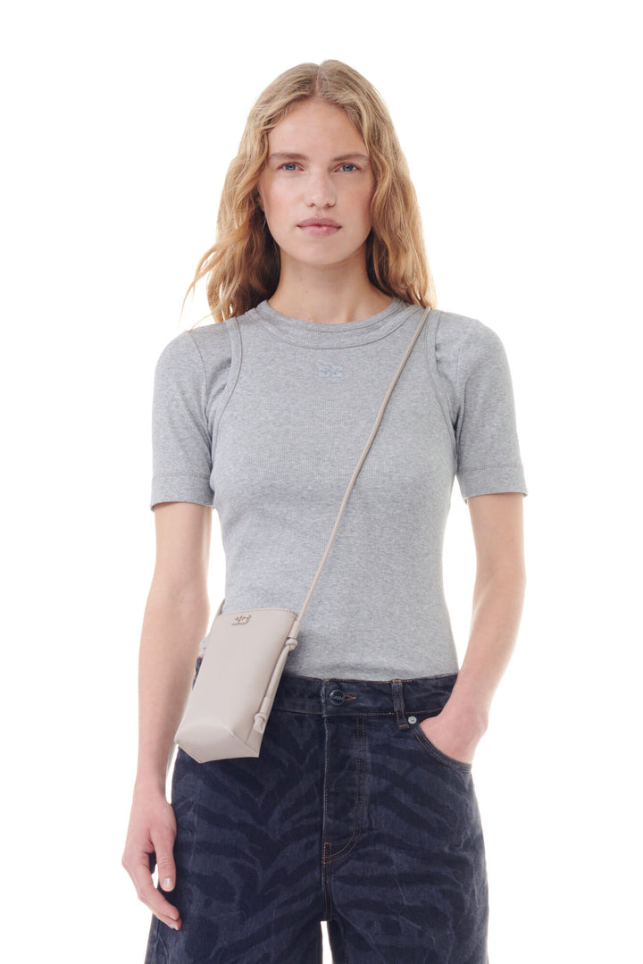 Ganni Bou Crossbody  Oyster Gray