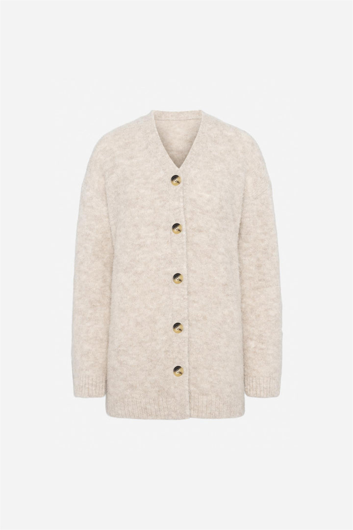 Paula Knit Cardigan  Taupe Melange