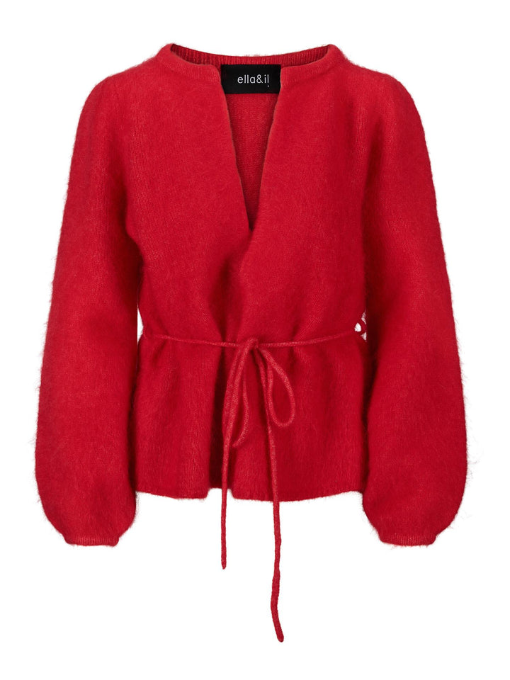 Fredrikke chunky cardigan  Bright Red