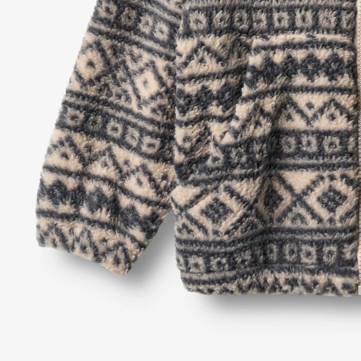Fleece Jacket Helge  Warm Sand Jaquard