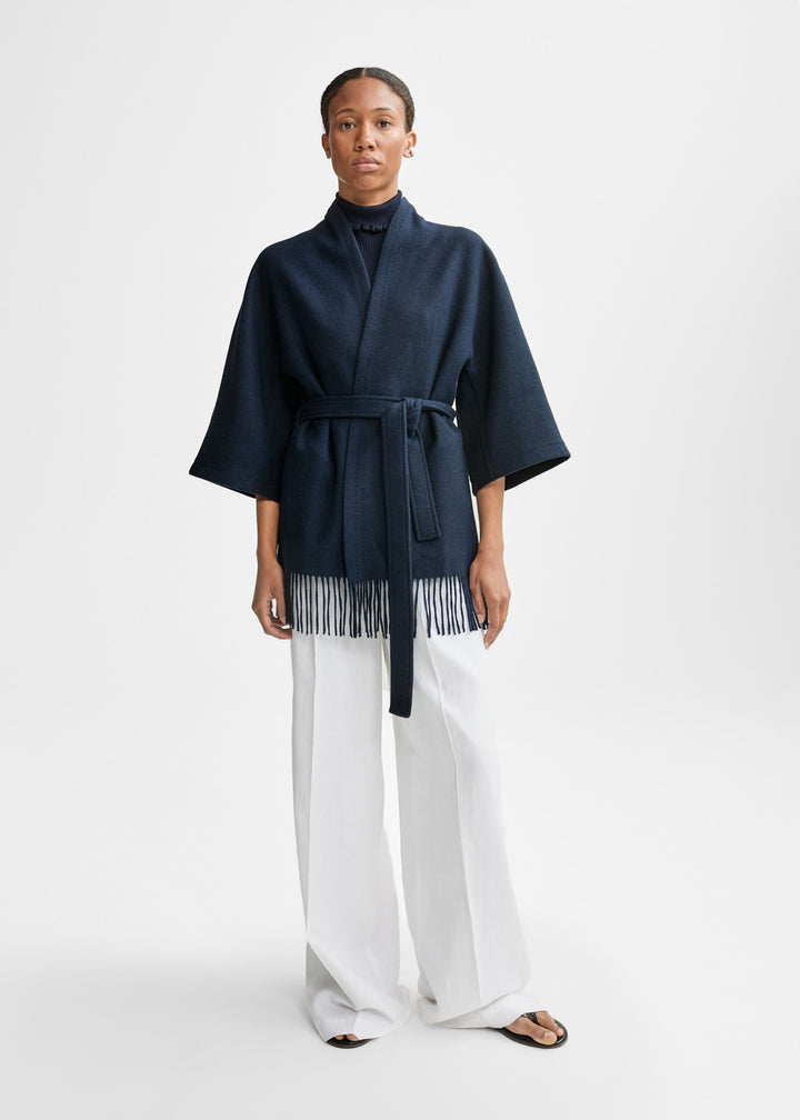 Akila Lambswool Jacket  Navy