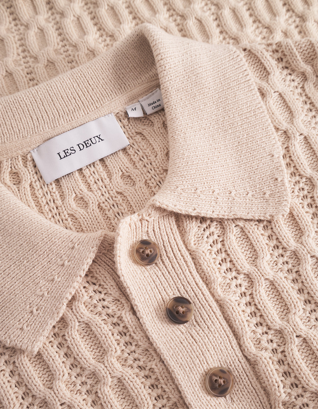 Garrett knitted polo  Ivory