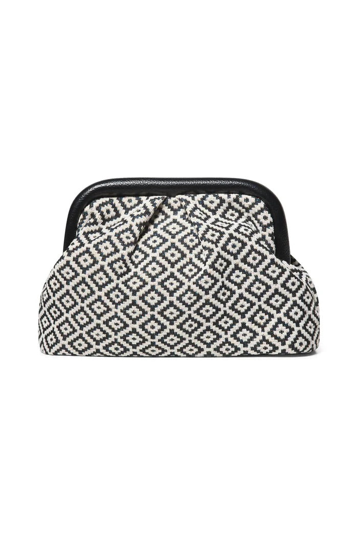 Jacquard Clutch  Black Combo