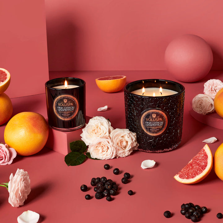 BOXED CANDLE 60T  Pink Citron Grapefruit