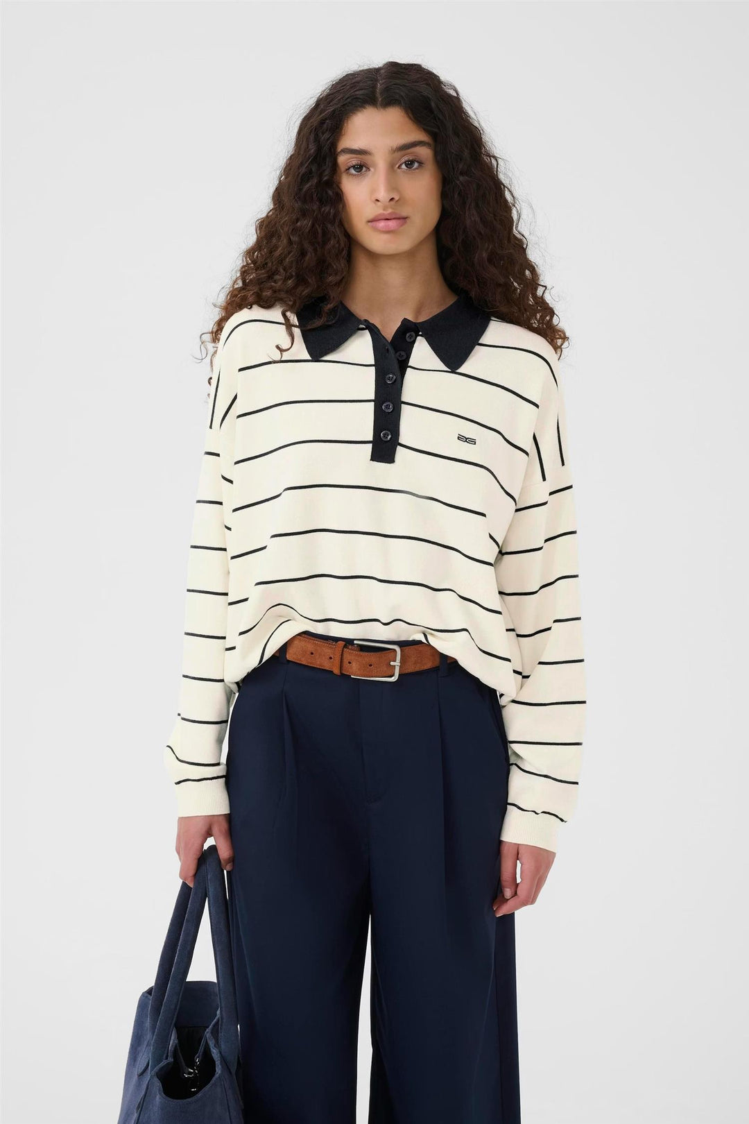 GZTAIGE POLO PULLOVER  Egret/Sky Captain