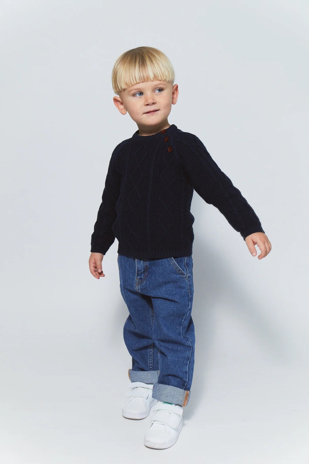 ORGANIC JUNIOR JEANS, REUGULAR FIT  Indigo Blue Washed