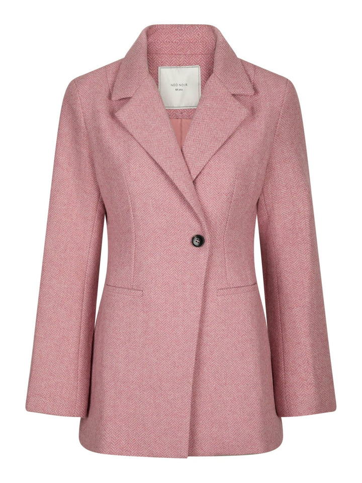 Bowie Herringbone Blazer  Light Pink