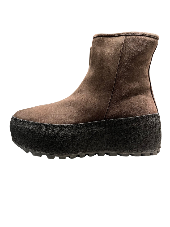 WINTER 004 BROWN BOOTS IN VELOUR IDRO LEATHER  Brown