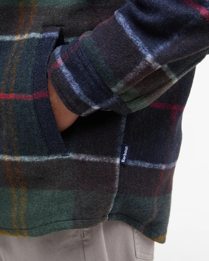 Barbour Chapter Tailored Check Overshirt  Green Loch Tartan