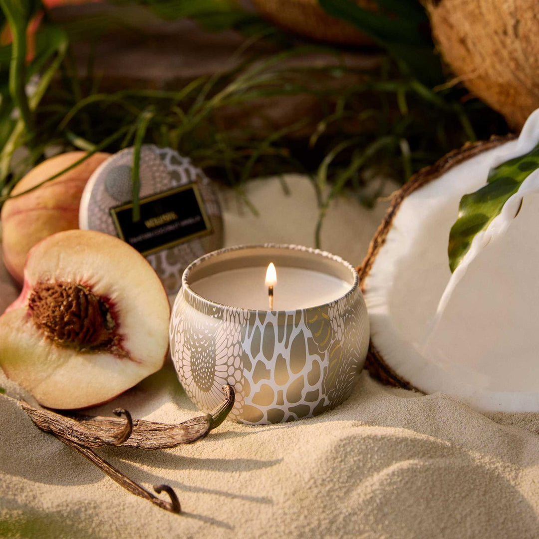 MINI TIN CANDLE 25T  Tahitian Coconut Vanilla