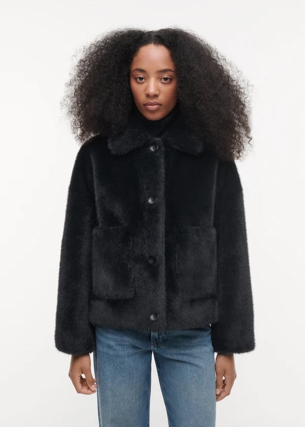 Faje Faux Mink  Dk Grey