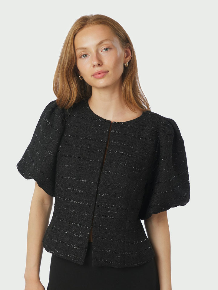 Anela Boucle Blouse  Black