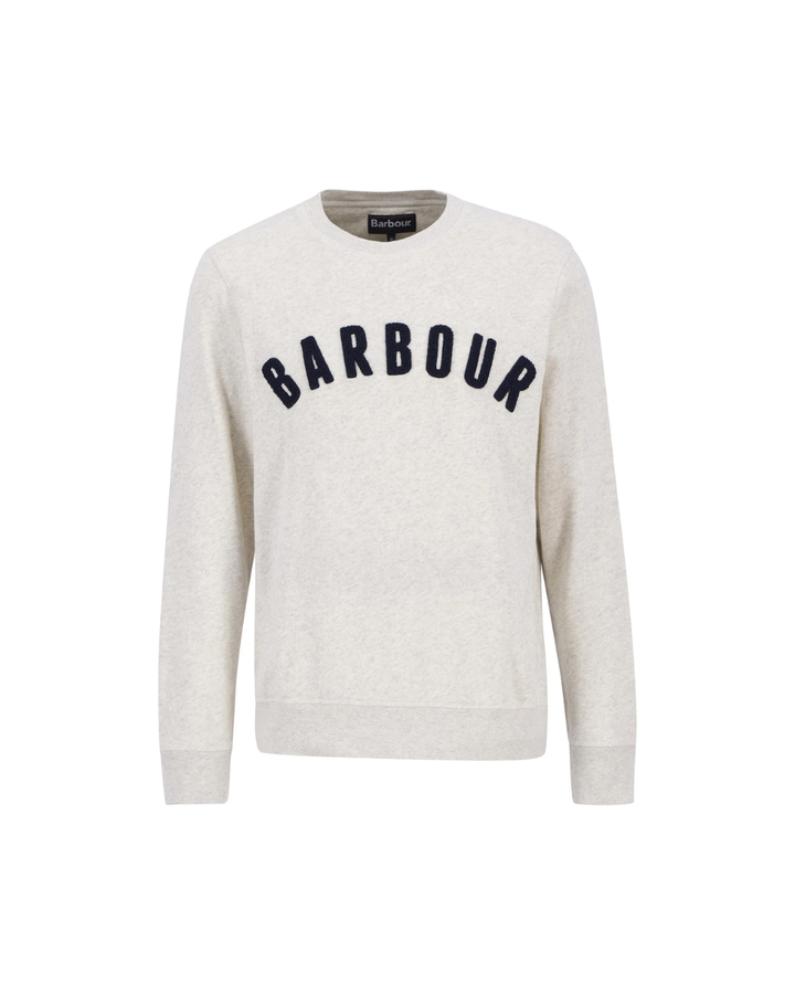 Prep logo crew neck  Ecru Marl