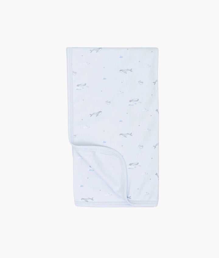 Whales Blanket Blue