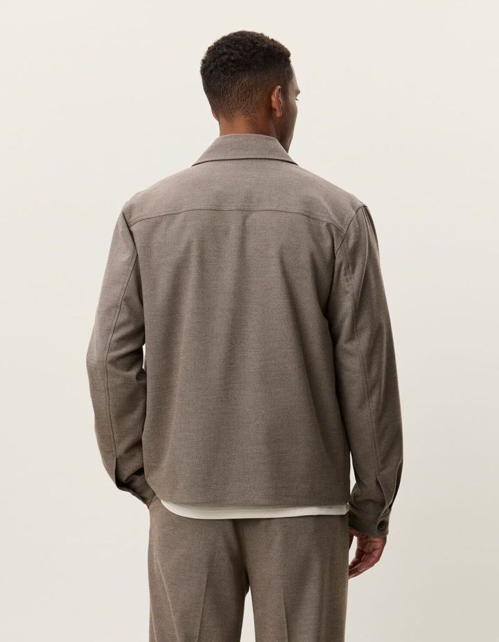 Flannel Hybrid Jacket Dark Sand