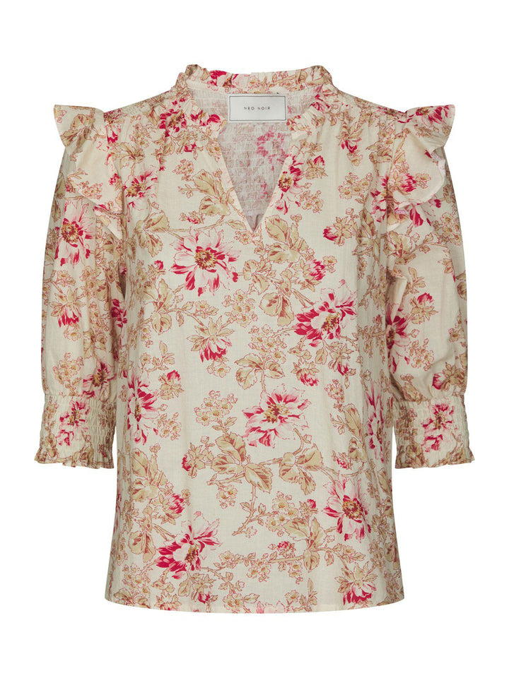 Davina Flower Rose Blouse  Rose
