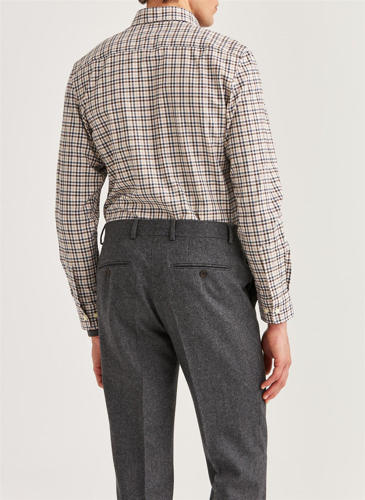 Watts Check Shirt-Slim Fit  Grey