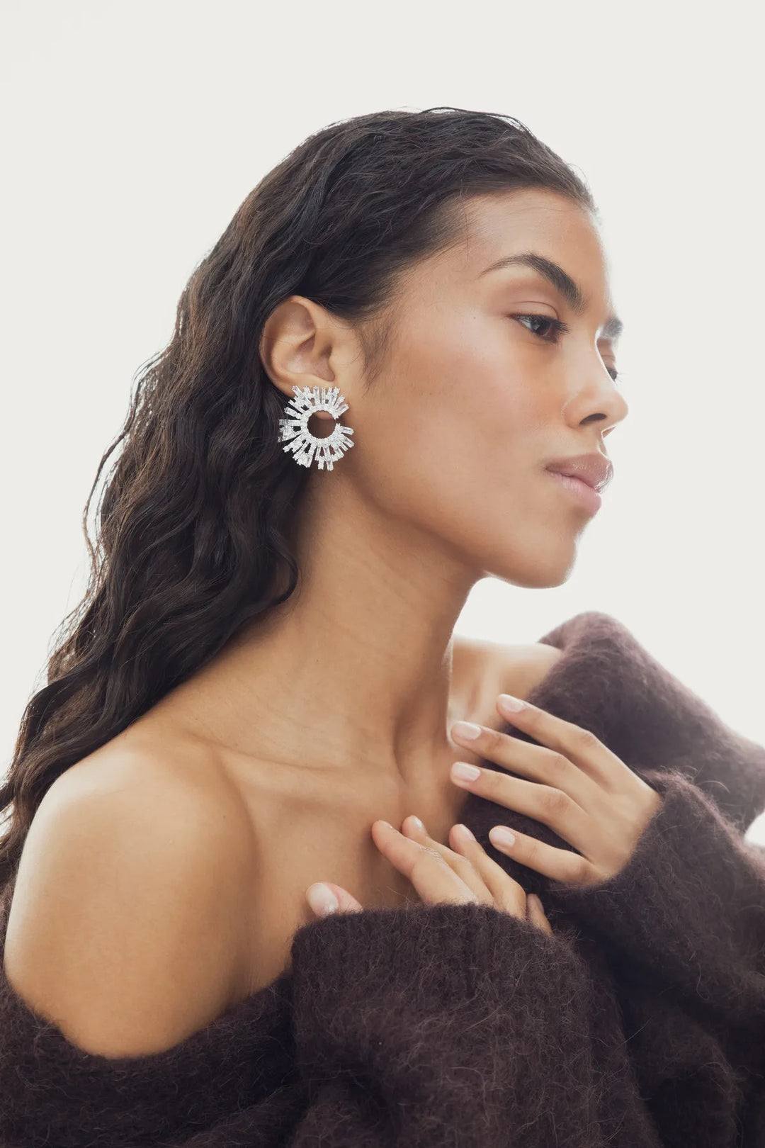 The Shimmering Earring  Silver