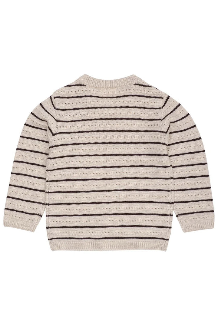 MERINO PATTERN SWEATHER  Cream Mel / Dk Brown