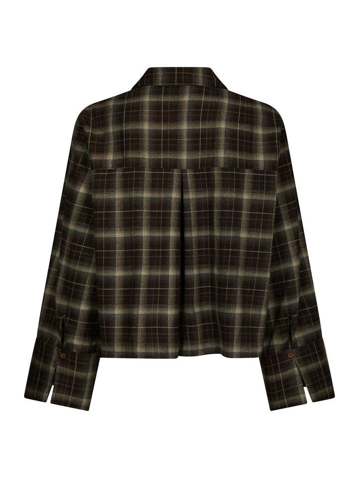 Jaylin Flannel Check Shirt Dark Brown