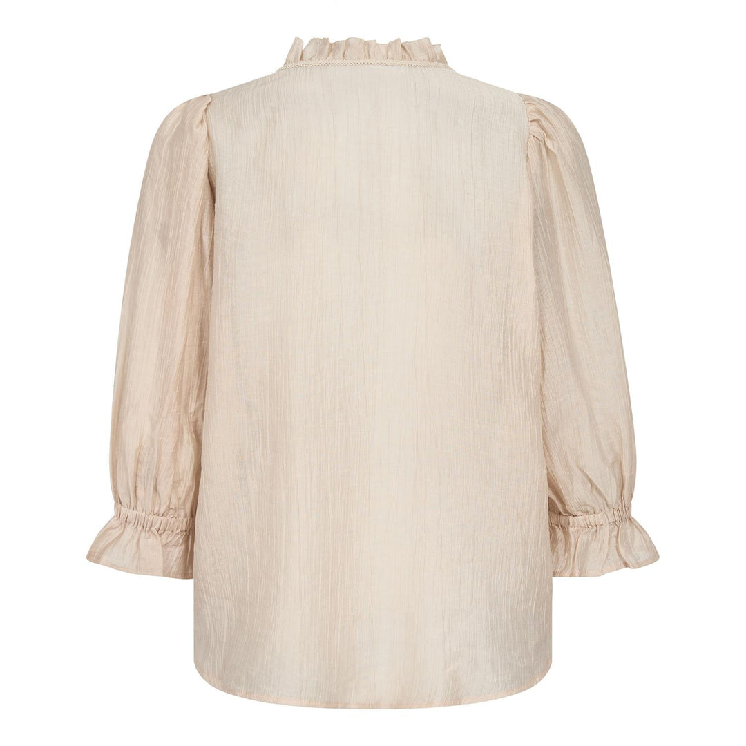 AviCC Lace SS V-Blouse  Mink