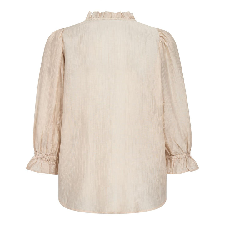 AviCC Lace SS V-Blouse  Mink