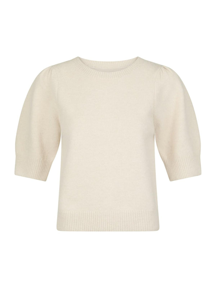 Martha Bow Knit Tee  Ivory