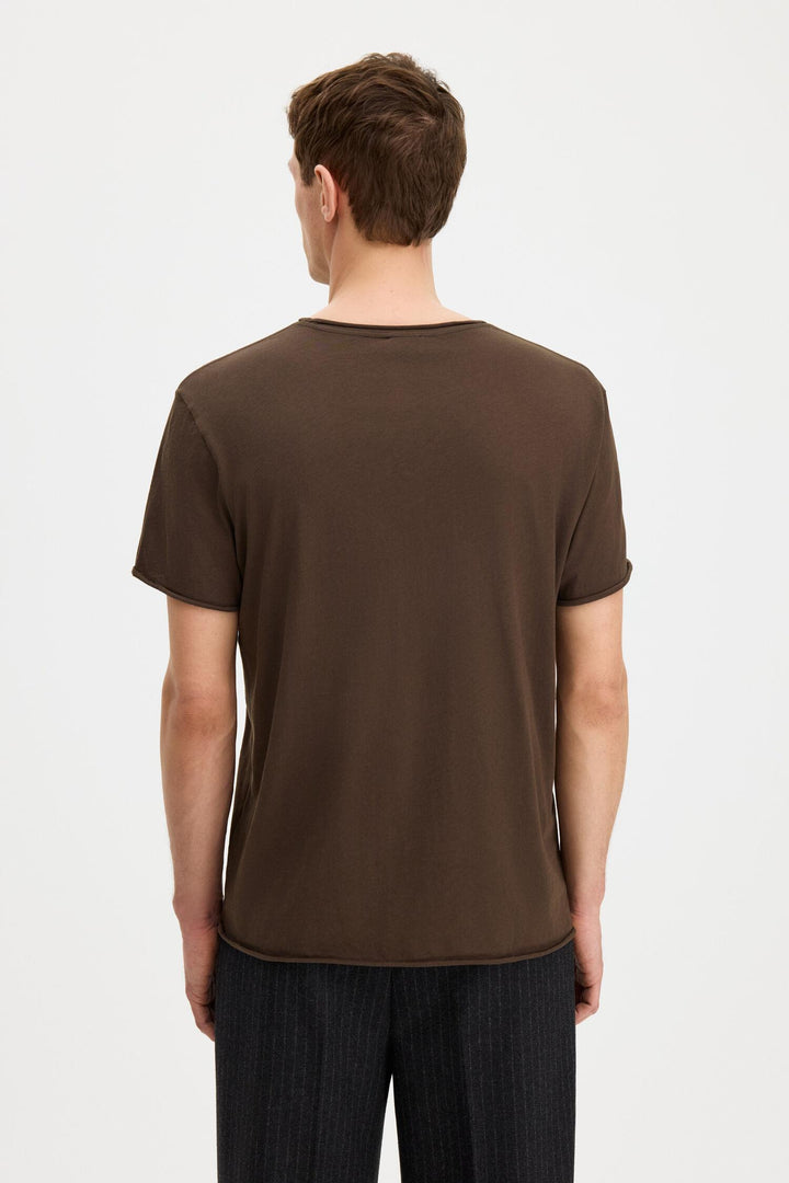 roll neck tee  Golden Brown