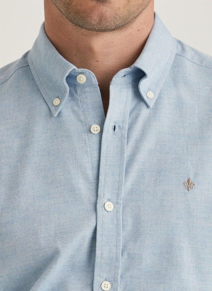 Watts Flannel Shirt-Slim Fit  Light Blue