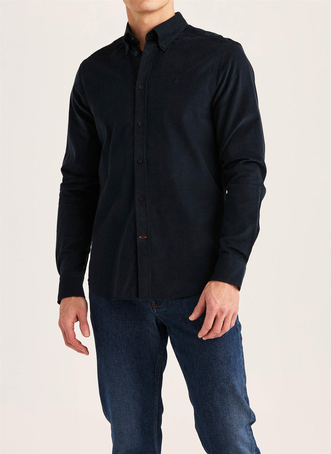 Douglas Cord Shirt-Slim Fit  Blue