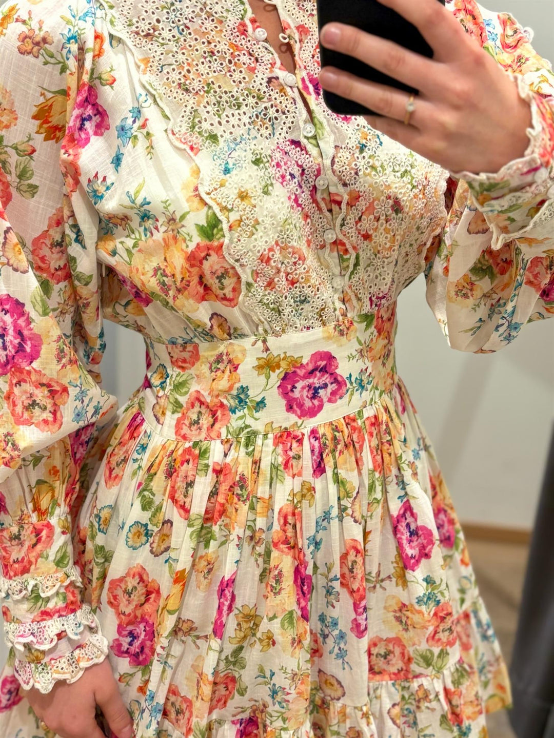 Cotton slub mini dress  Flora