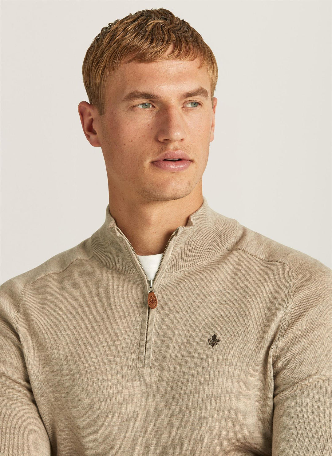 Merino John Zip  Khaki