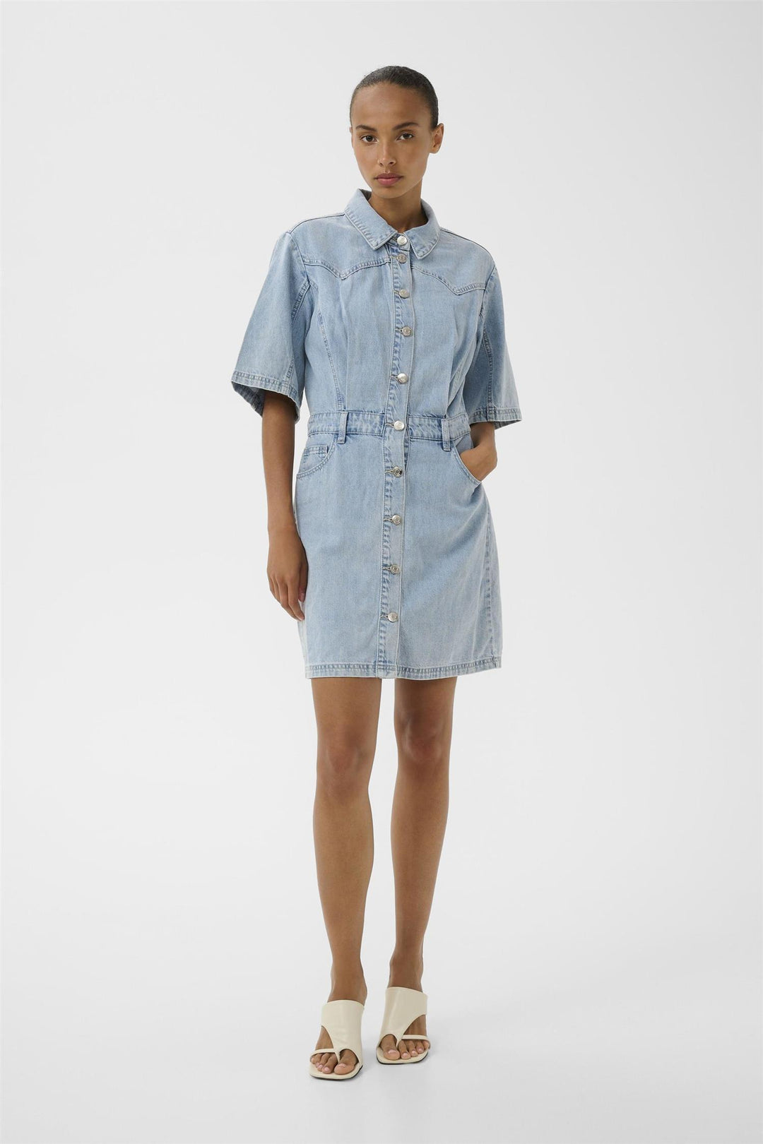 Gzmonie Dress  Light Blue Denim