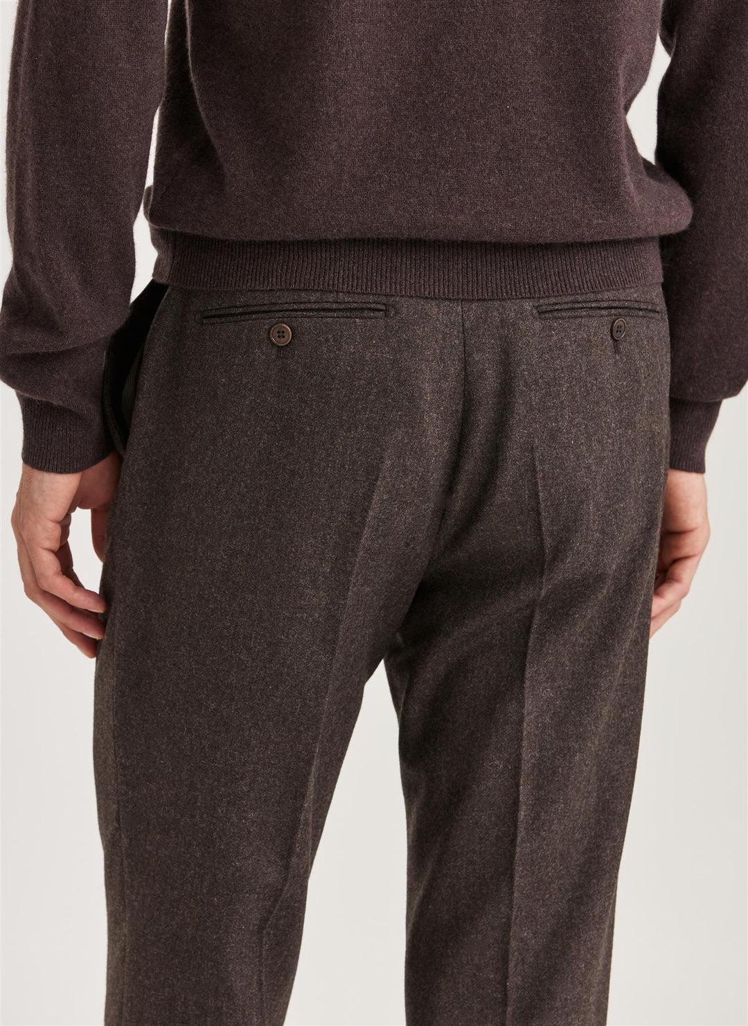 Jack Flannel Suit Trouser  Brown