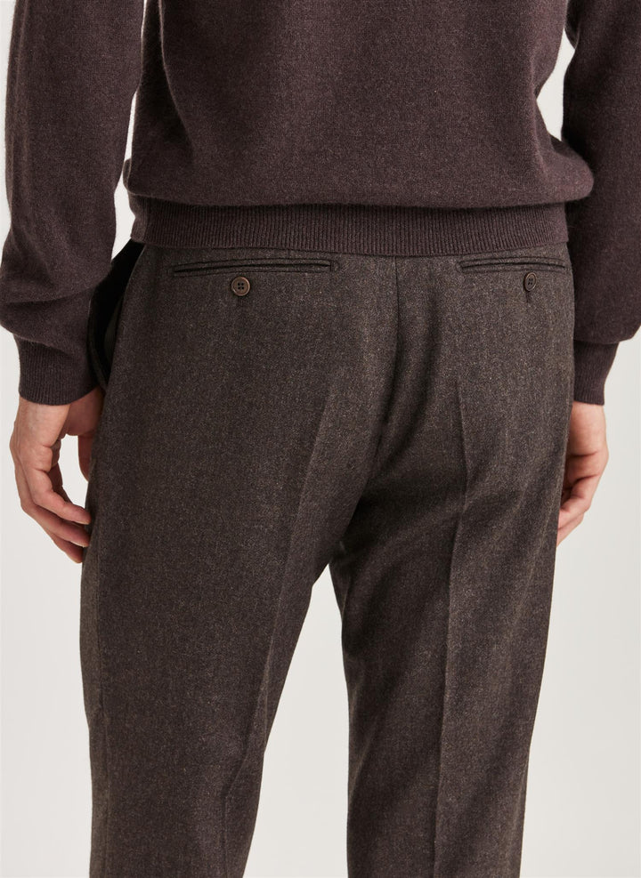 Jack Flannel Suit Trouser  Brown