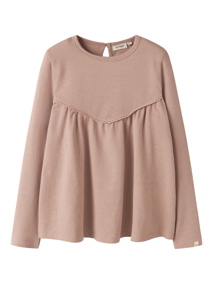 Berry Ls Loose Top  Lysebrun