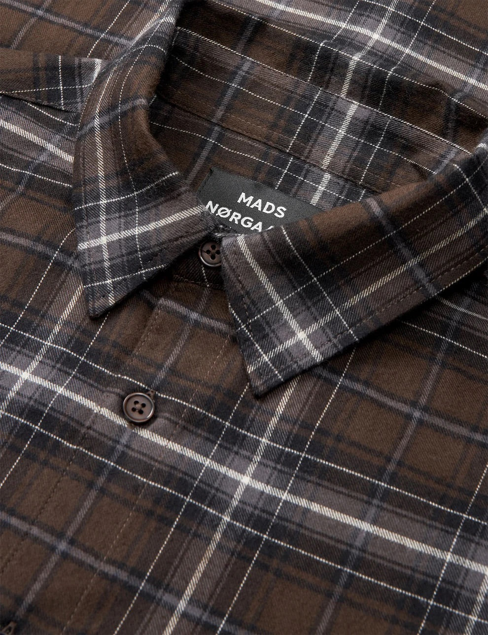 Cotton Flannel Check Sune Shirt  Demitasse Check
